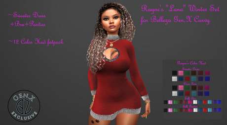 Second Life Marketplace - Rayne's "Lana" Winter Set (Gen X Curvy)